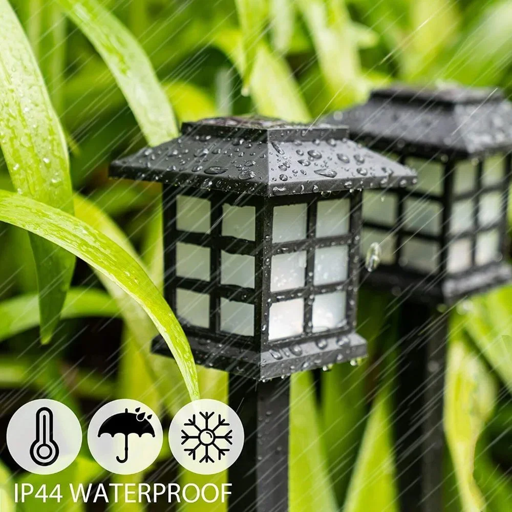 Outdoor Solar Lights (12 Pack) Warm Light Solar Garden Pathway Lights